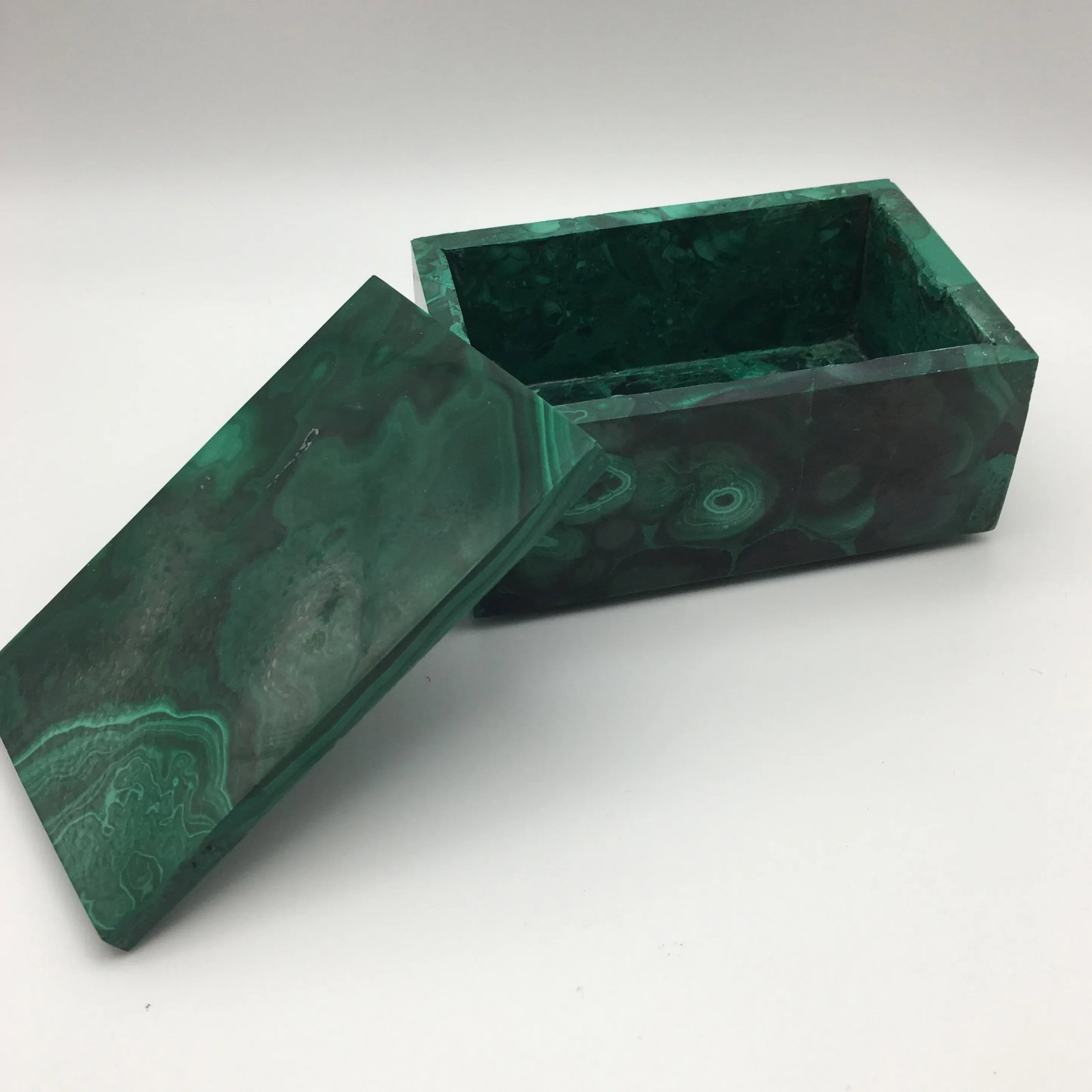 Malachite Accessory Box With Matching Removable Lid - 9