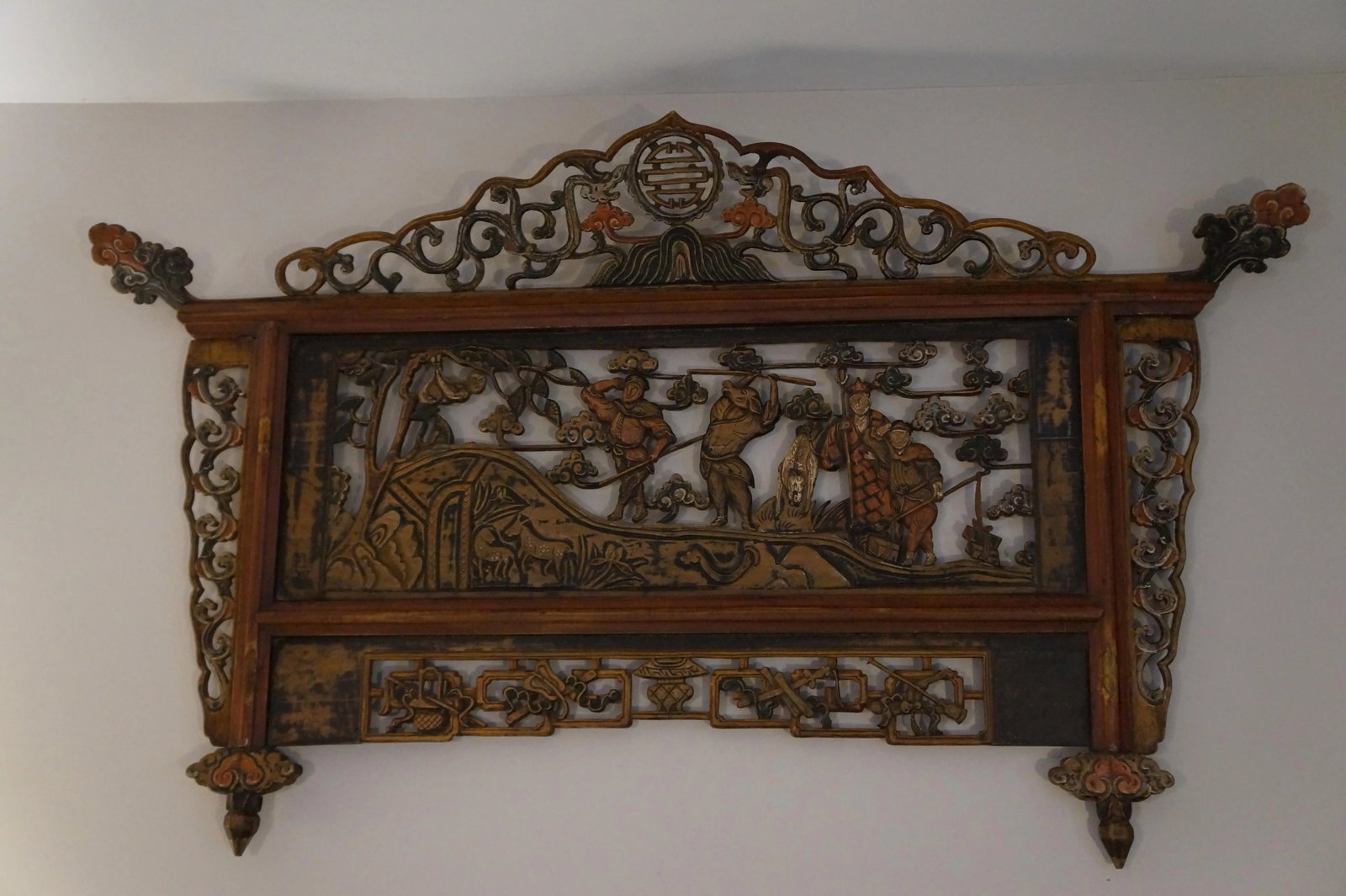 Antique Mid 19th Century Chinese Wood Carving in the Theme of the Monkey King Journey to the West - 2