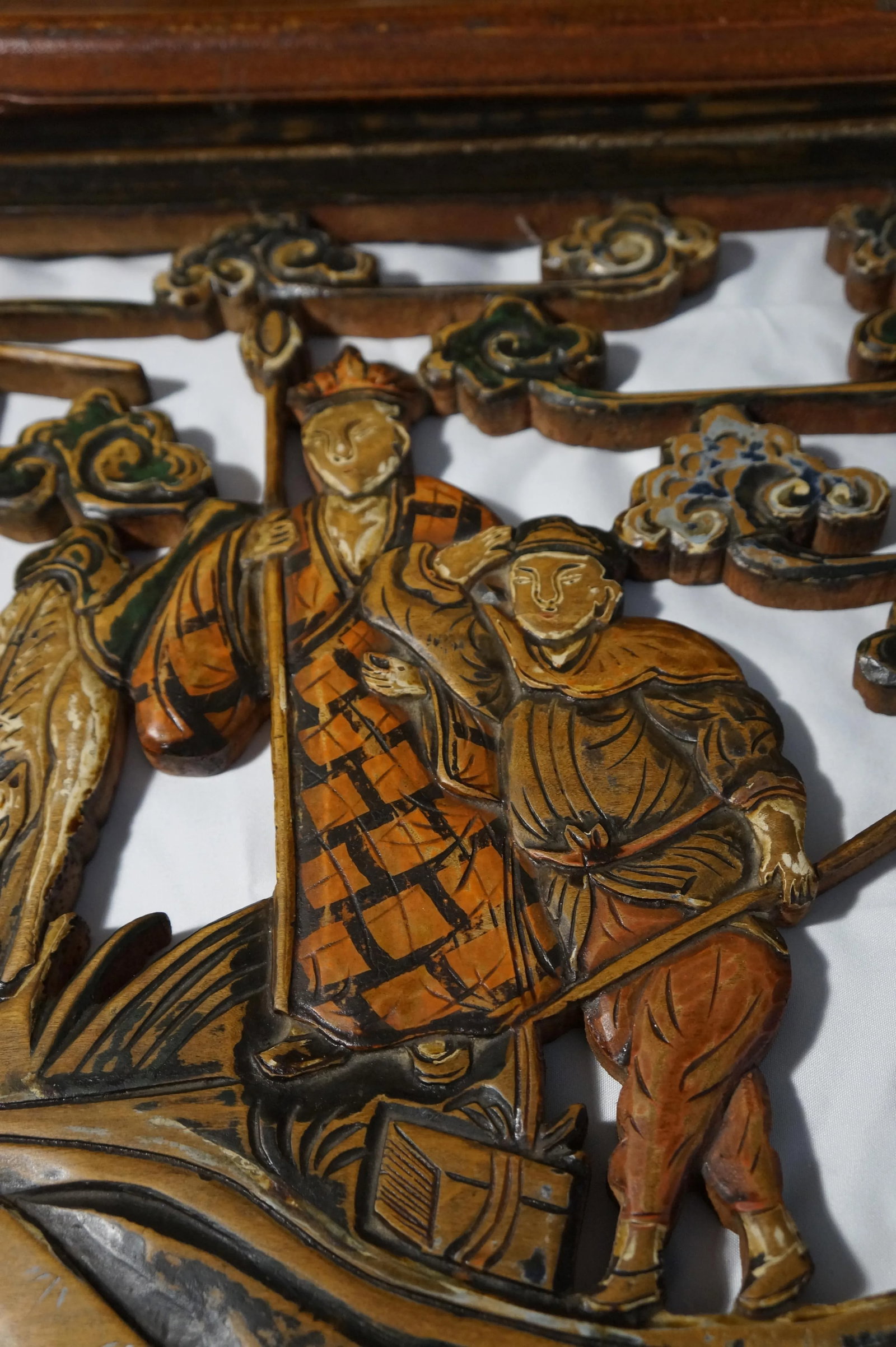 Antique Mid 19th Century Chinese Wood Carving in the Theme of the Monkey King Journey to the West - 7