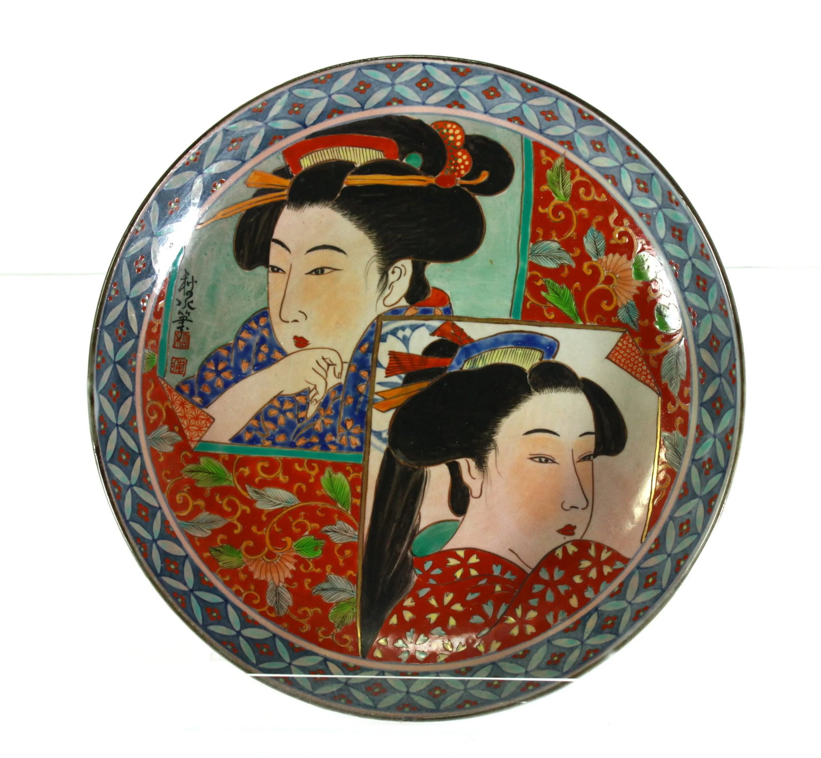 Japanese Meiji (1868-1912) Hand Painted Charger, Signed - 13