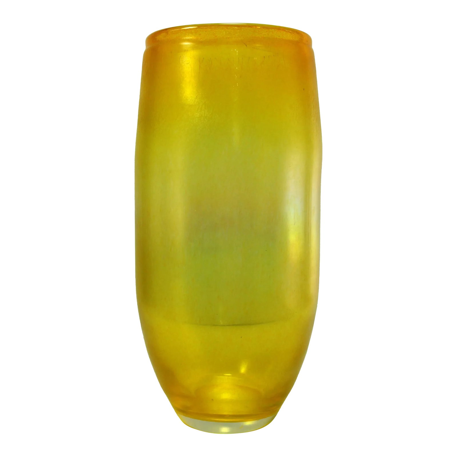 Early 20th Century Iridescent Yellow Aurene / Favrile Art Glass Vase, Free Blown (1 of 13)