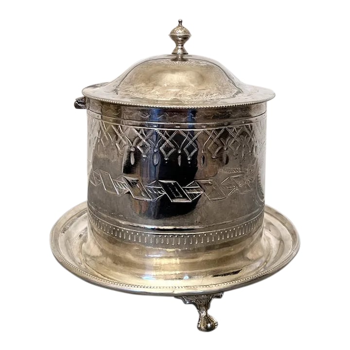 1950s Silverplate Biscuit Box (1 of 7)