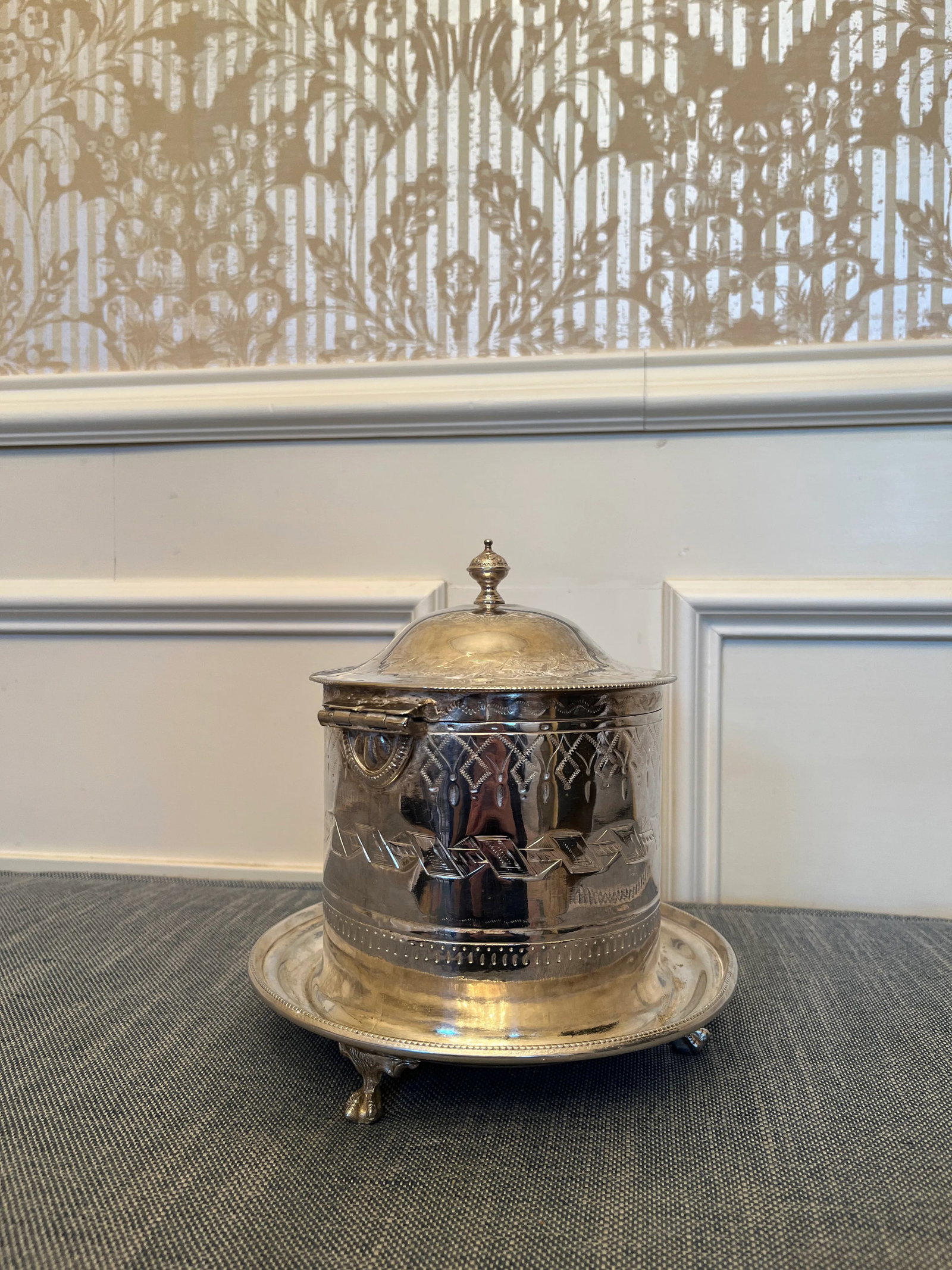1950s Silverplate Biscuit Box - 2