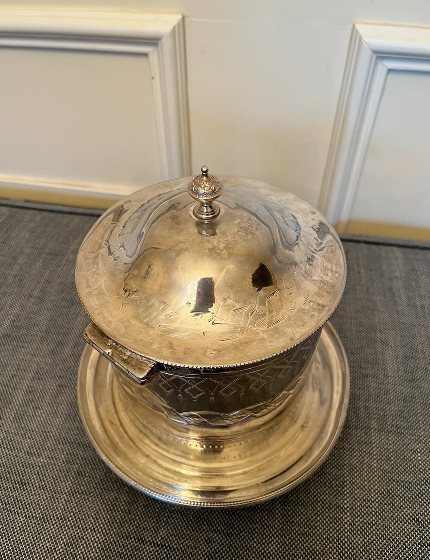 1950s Silverplate Biscuit Box - 3