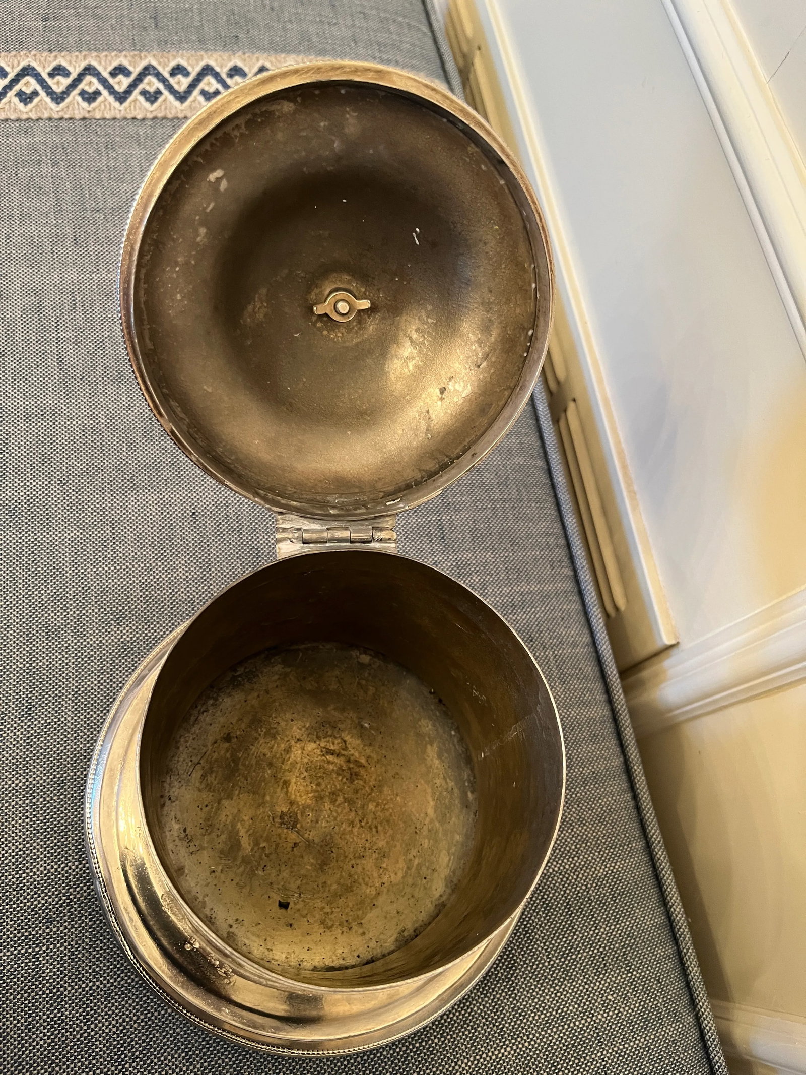 1950s Silverplate Biscuit Box - 5