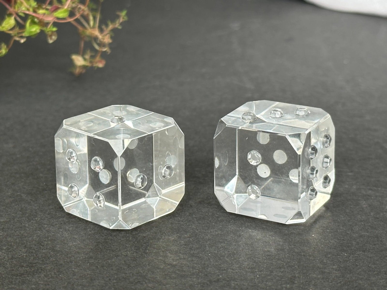Novelty Glass Dice Set of 2 - 11