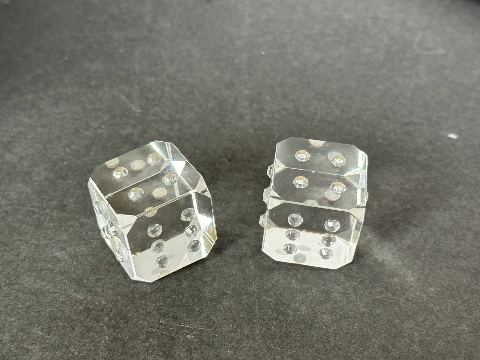Novelty Glass Dice Set of 2 - 12