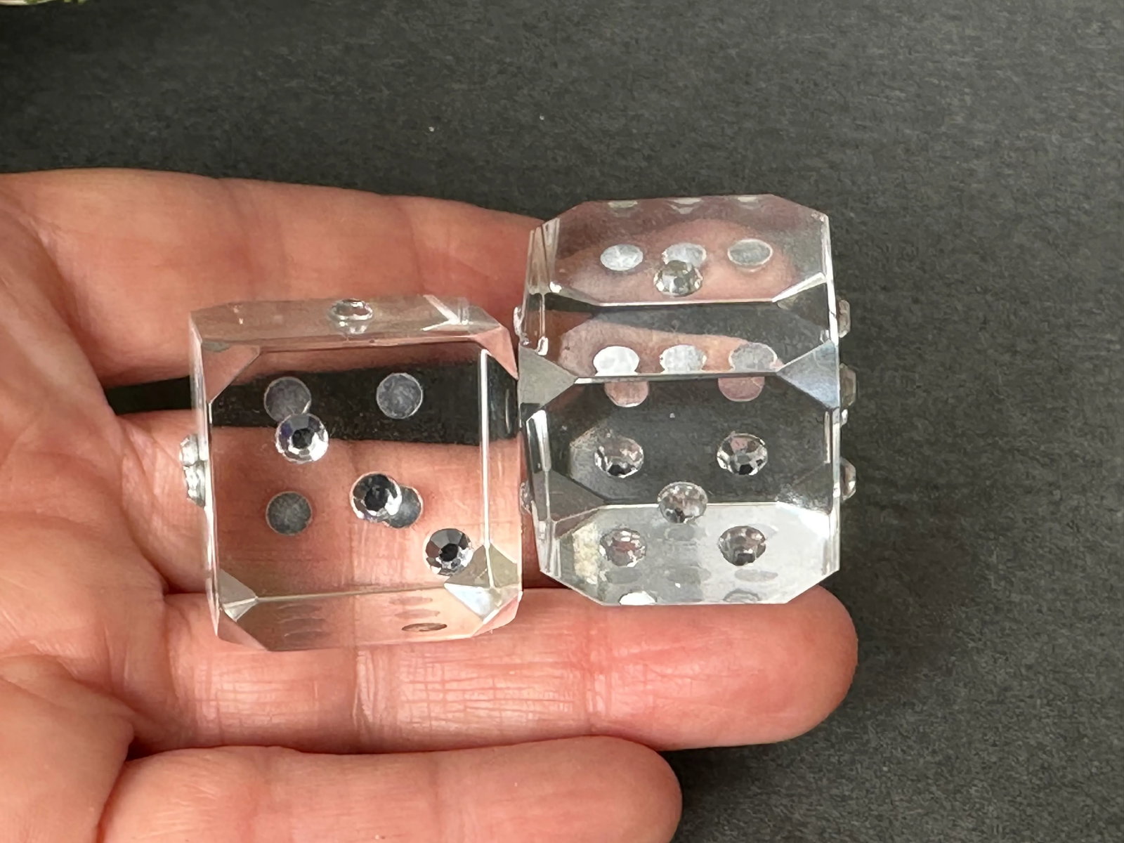 Novelty Glass Dice Set of 2 - 7