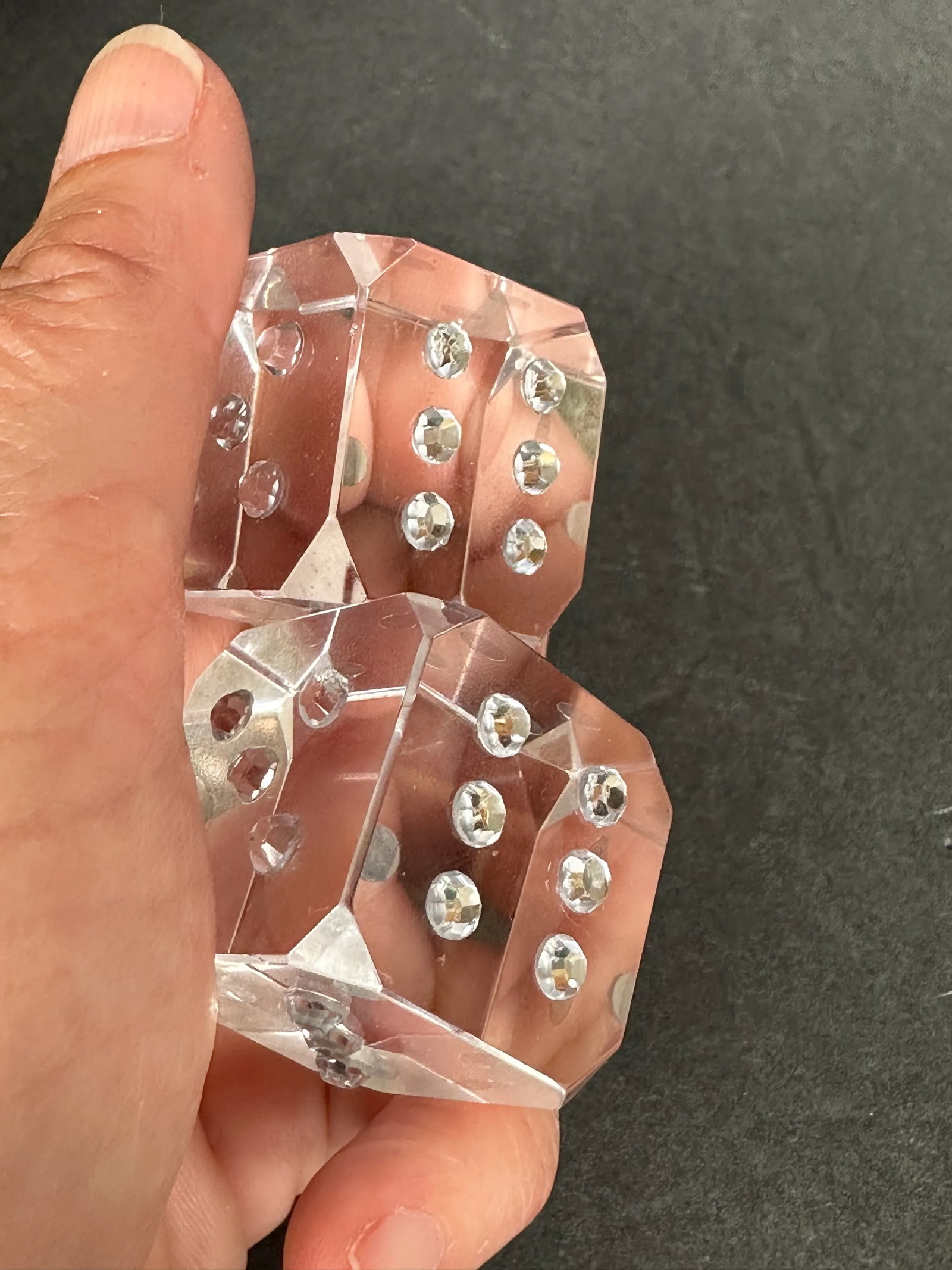 Novelty Glass Dice Set of 2 - 8