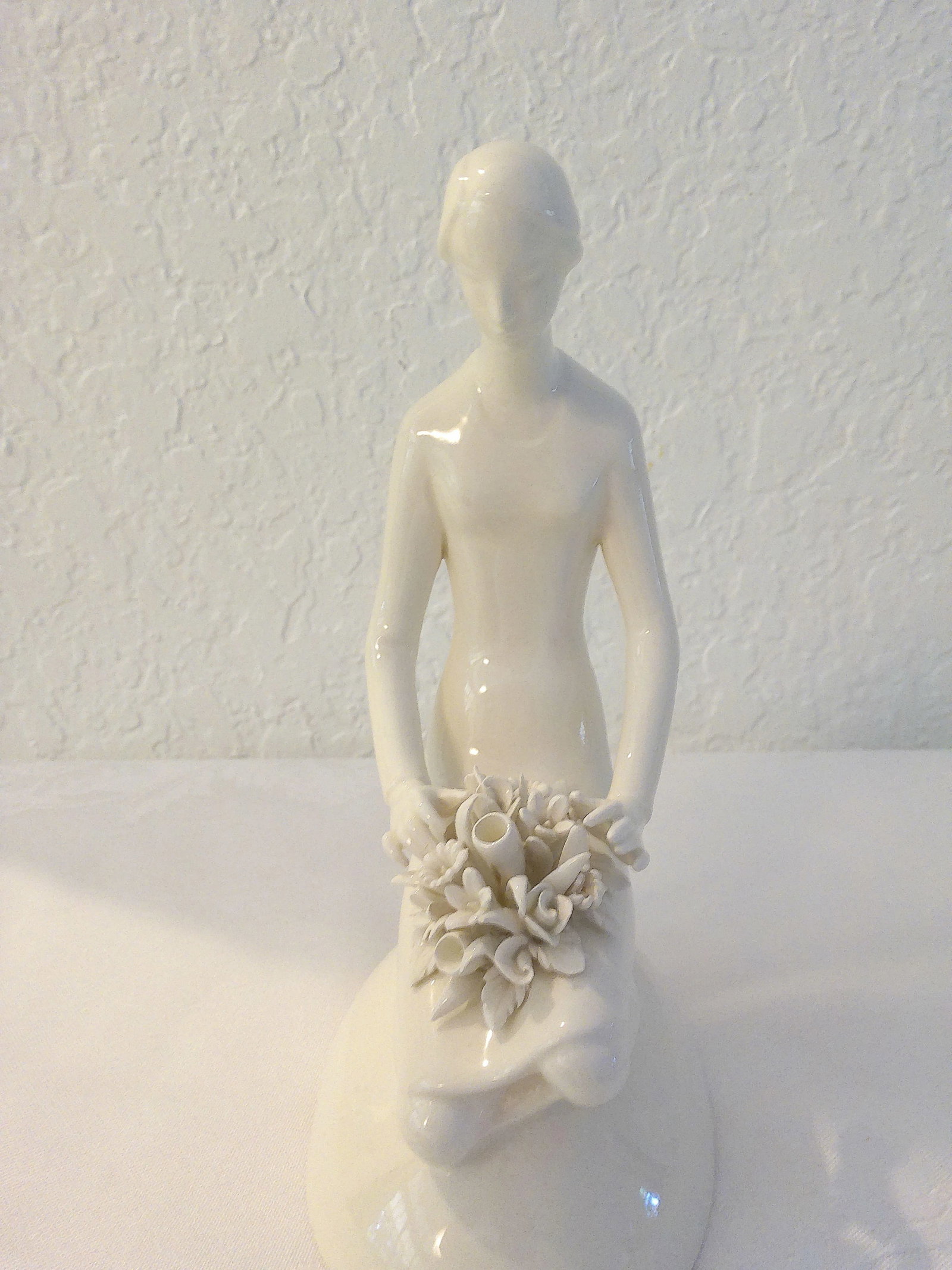 Vintage White Porcelain Three Seasons Figurines, Set of 3 - 3