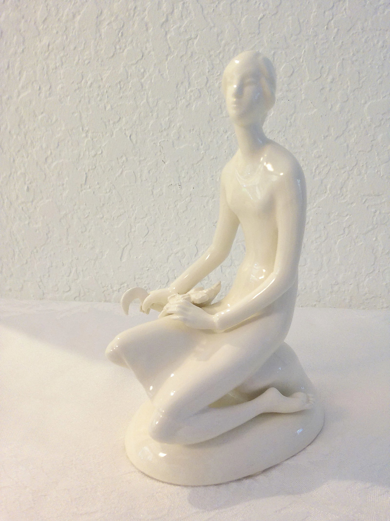 Vintage White Porcelain Three Seasons Figurines, Set of 3 - 5