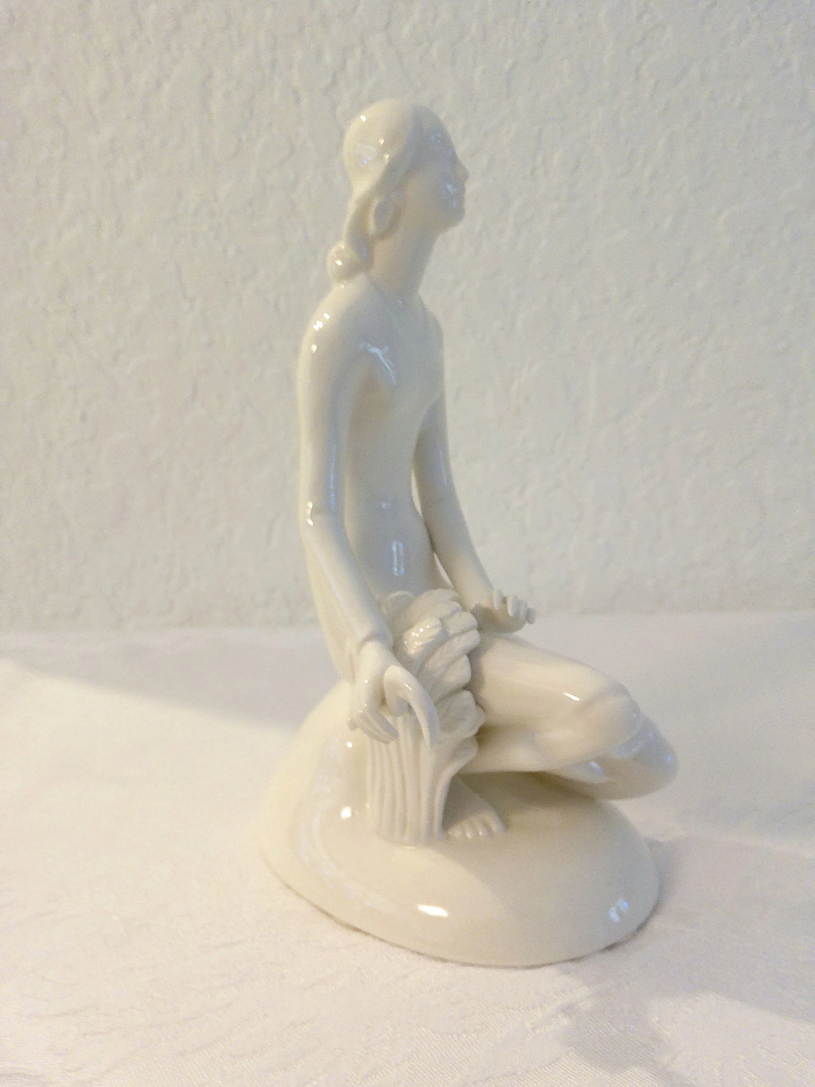 Vintage White Porcelain Three Seasons Figurines, Set of 3 - 6