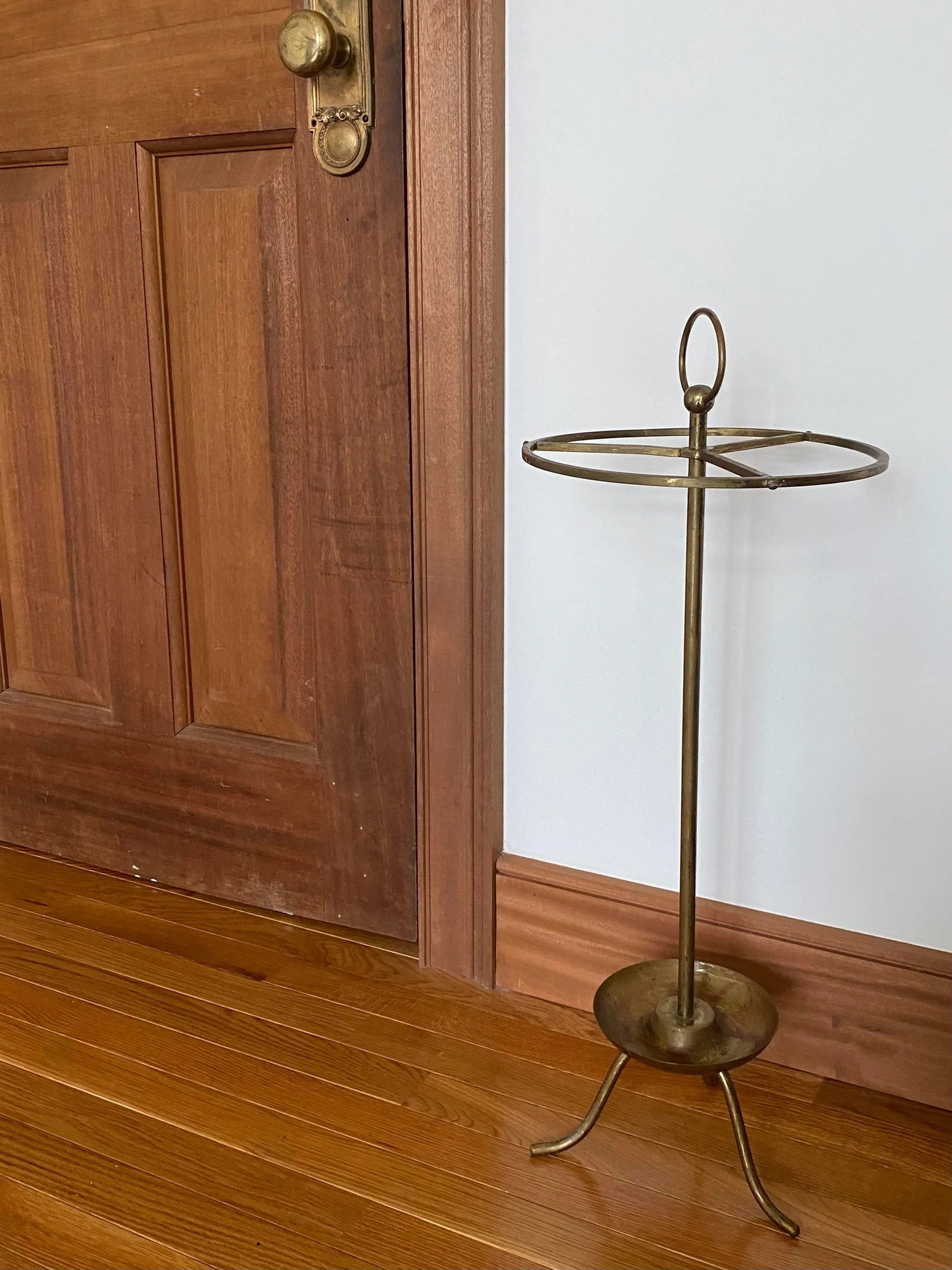 1950s Midcentury Italian Brass Umbrella Stand - 2