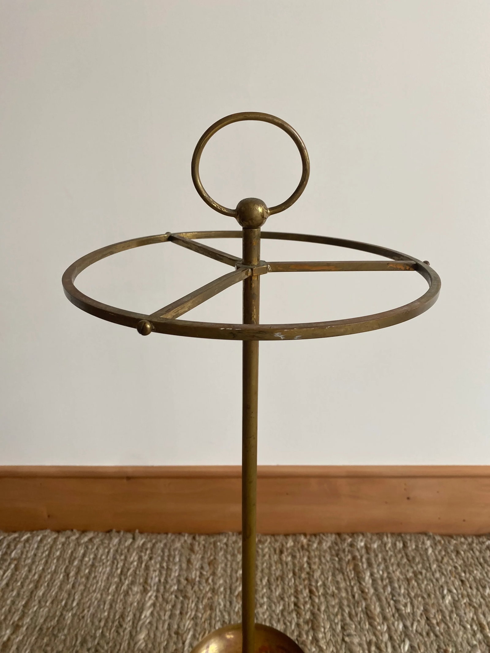 1950s Midcentury Italian Brass Umbrella Stand - 3