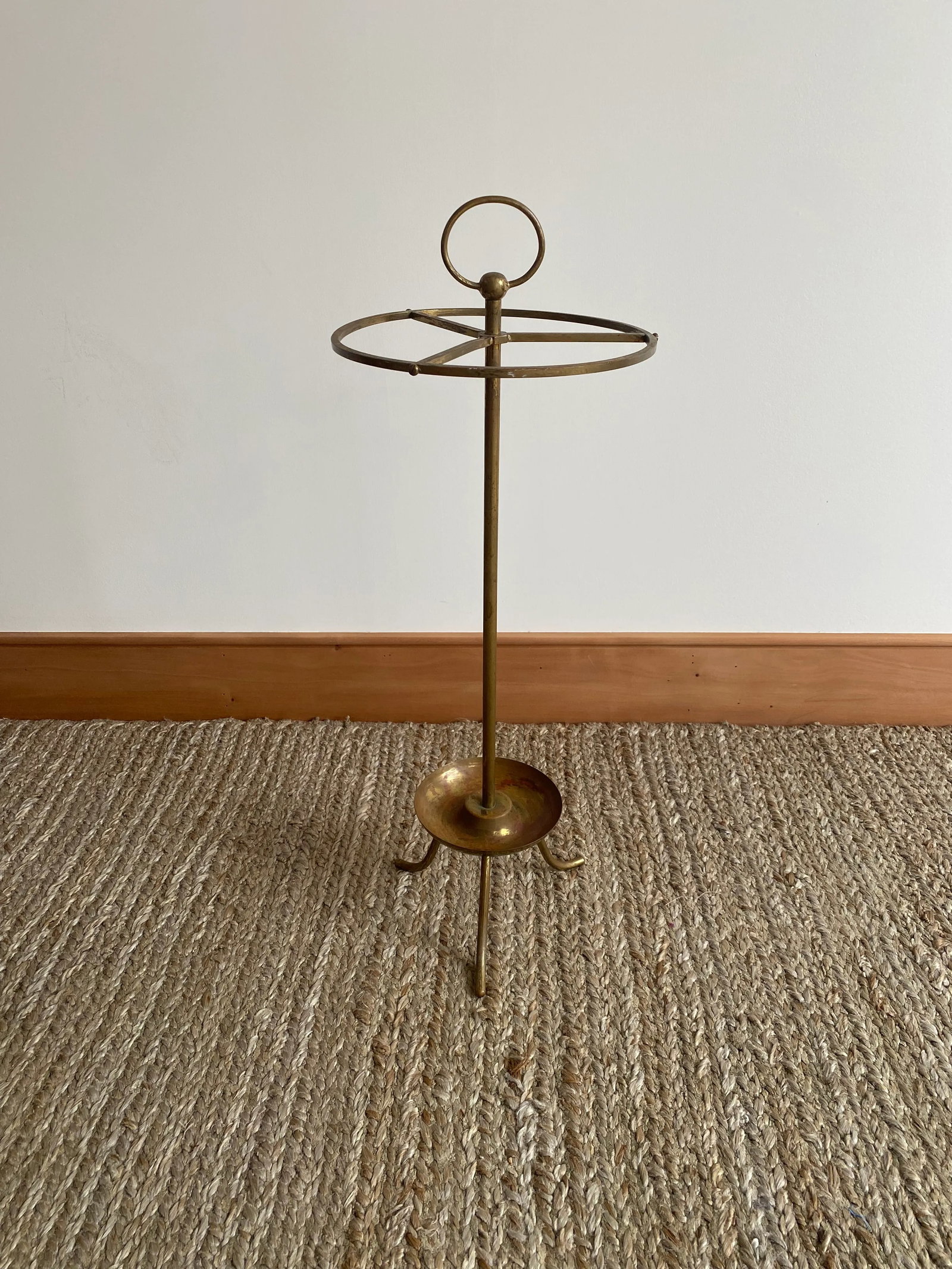 1950s Midcentury Italian Brass Umbrella Stand - 4