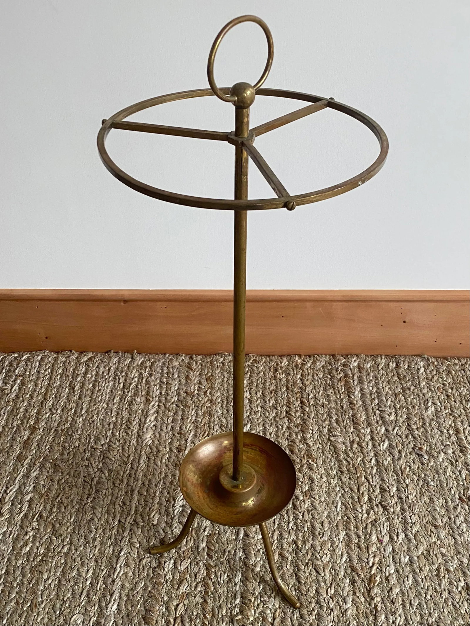 1950s Midcentury Italian Brass Umbrella Stand - 8