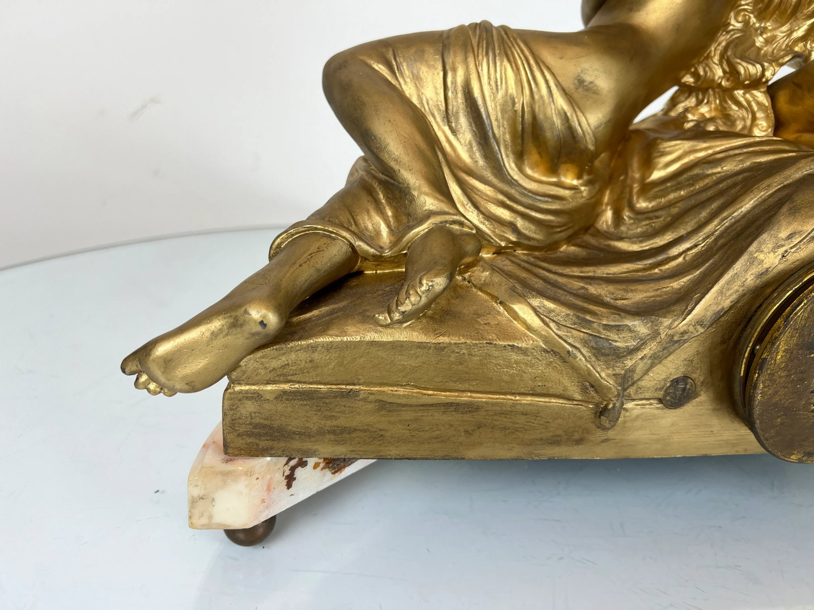 1930s Vintage French Figural Spelter Clock - 12