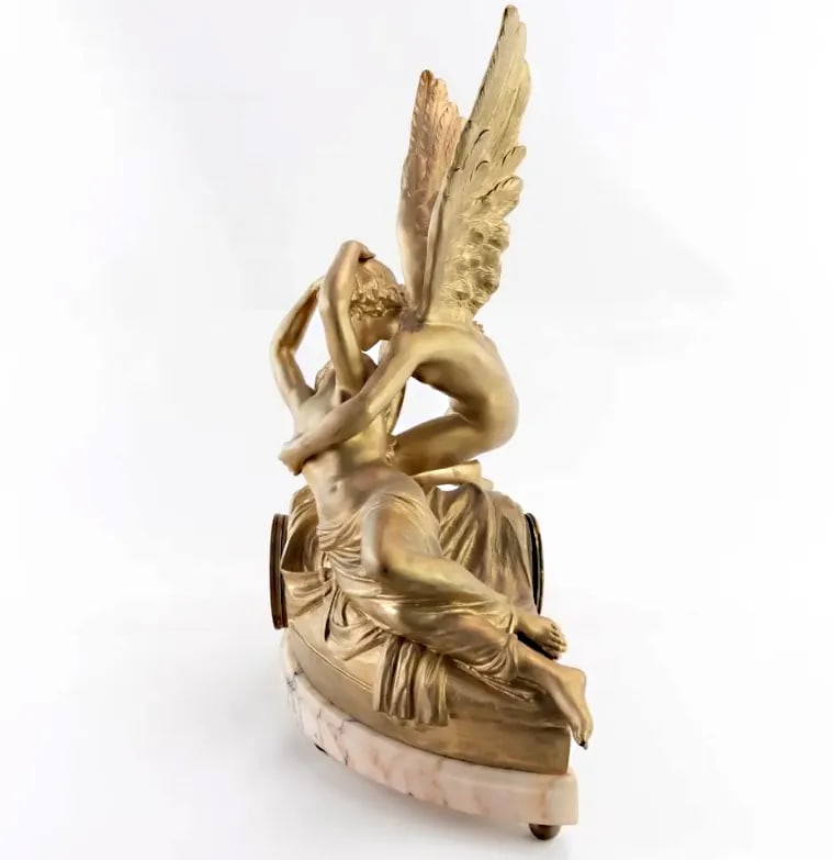1930s Vintage French Figural Spelter Clock - 2