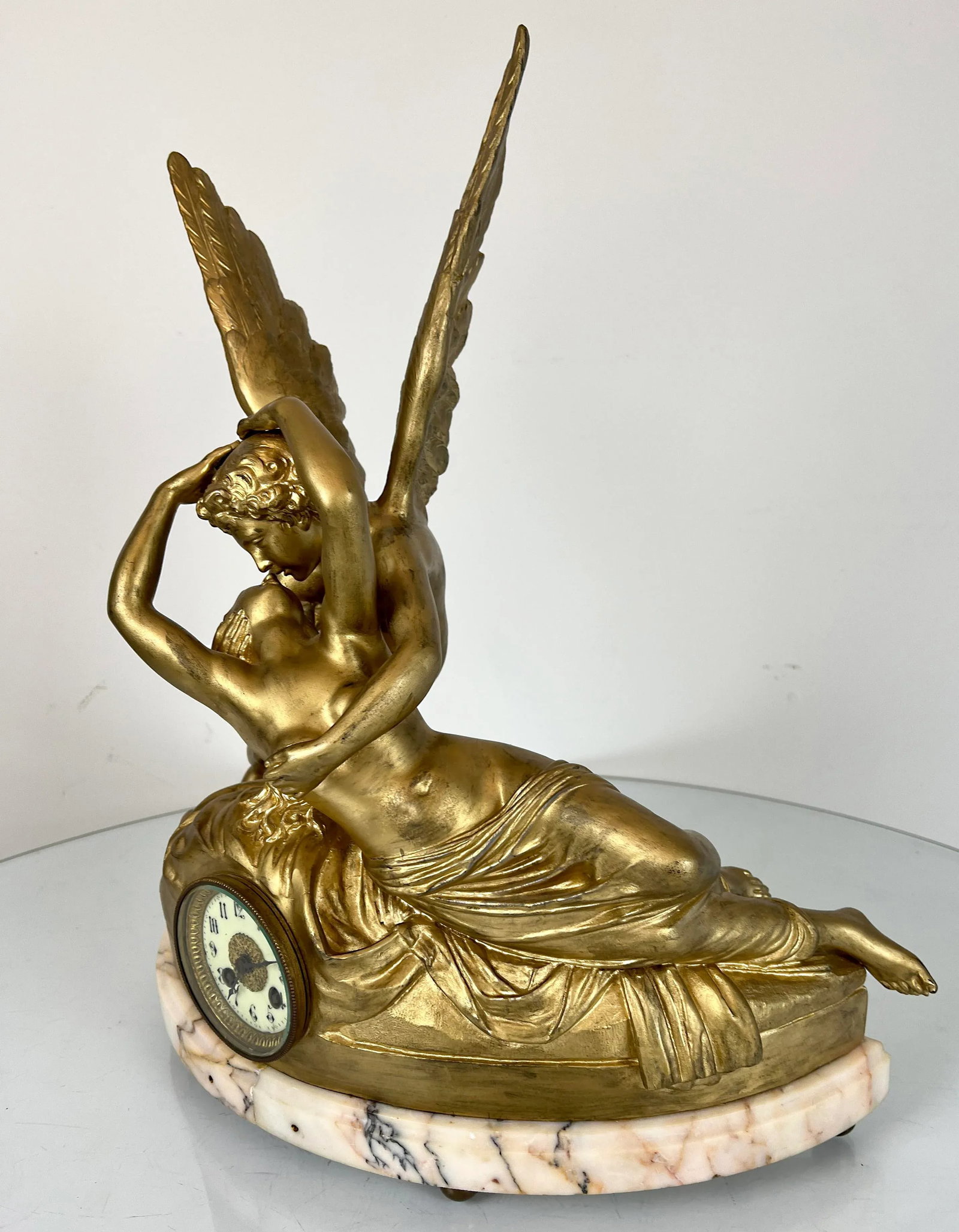 1930s Vintage French Figural Spelter Clock - 4