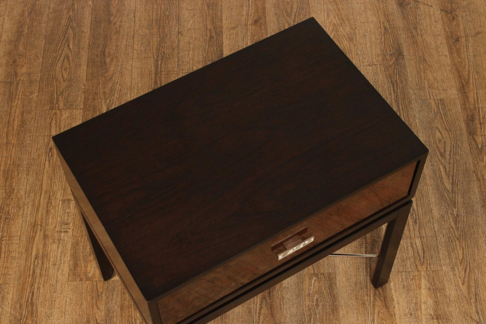 Theodore Alexander Contemporary 'Gold Leaf' One-Drawer Side Table - 7