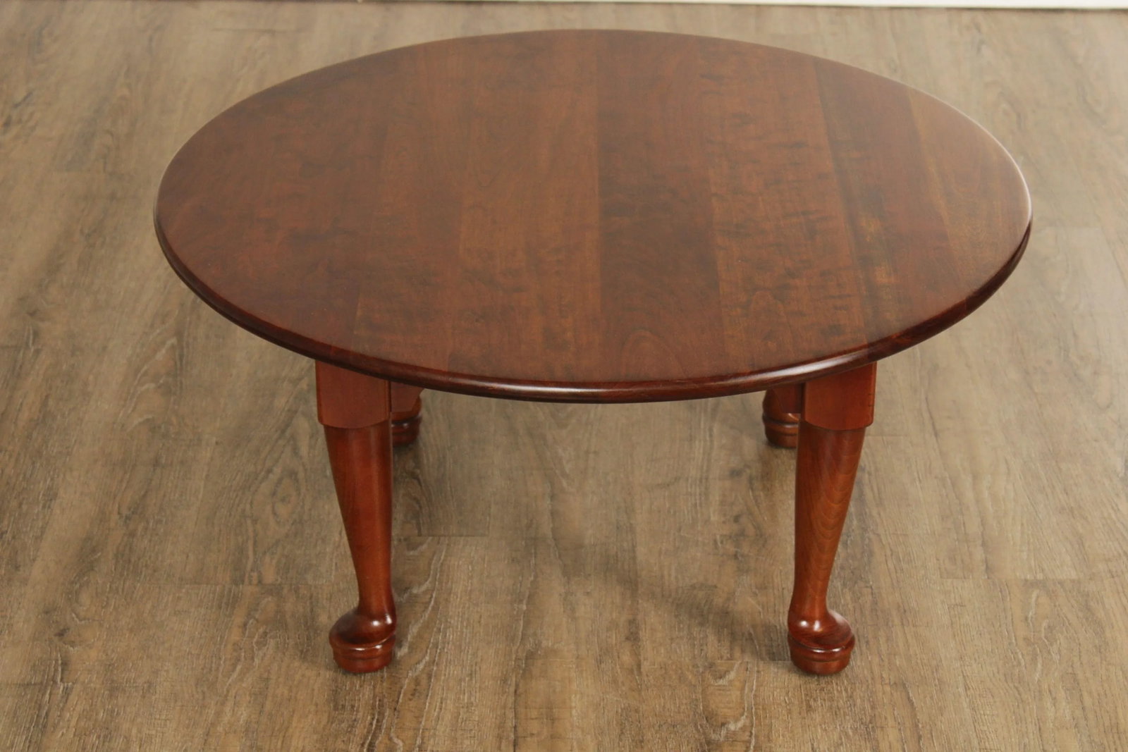 Vintage Stickley Queen Anne Style Round Cherry Coffee Table - 11
