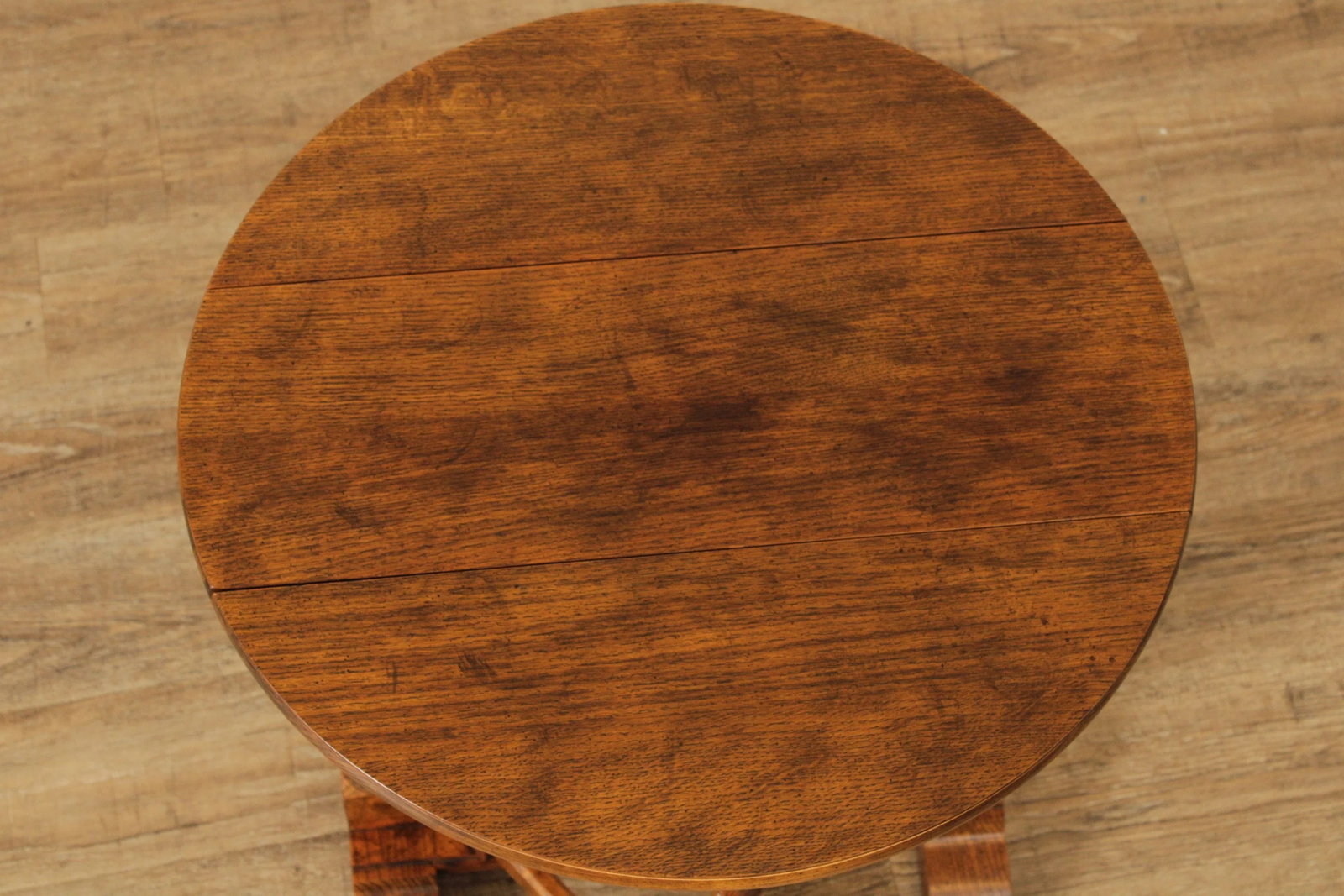 1970s Baker Furniture Jacobean Style Oak Barley Twist Drop Leaf Table - 7