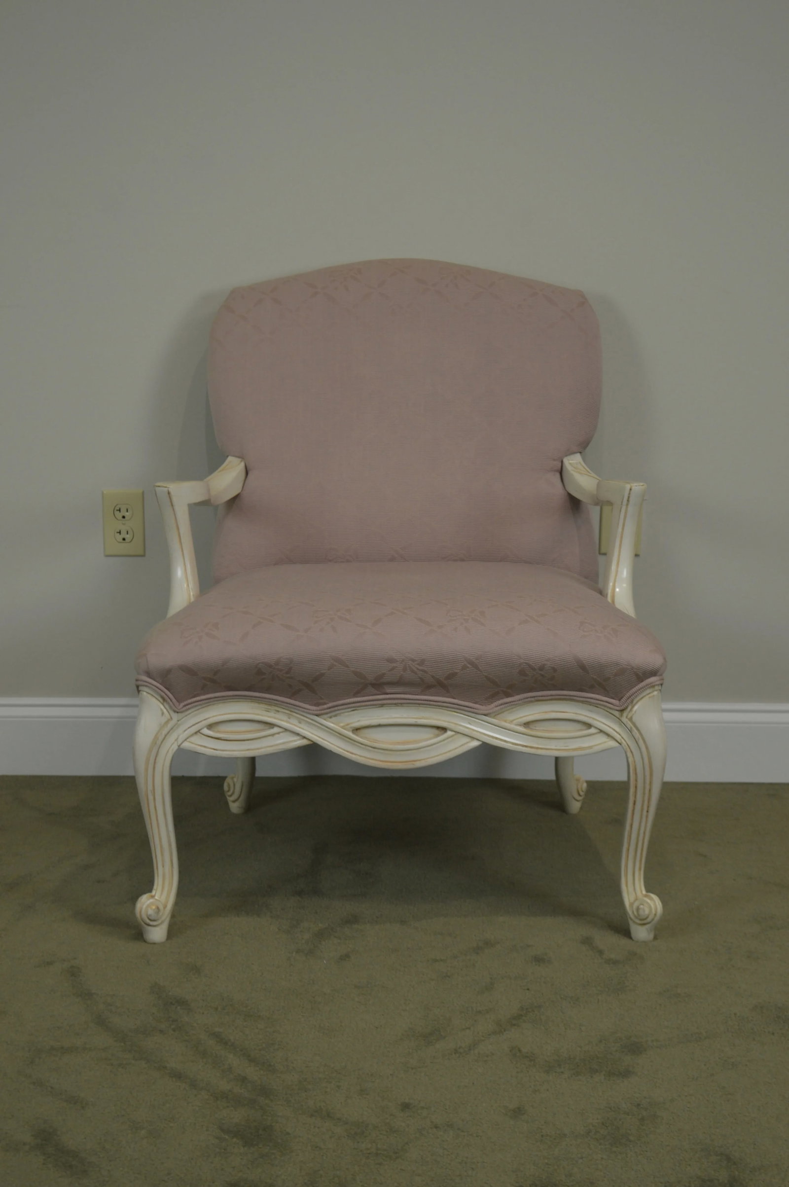 French Louis XV Style Custom Paint Frame Fauteuils Lounge Chairs - a Pair - 12