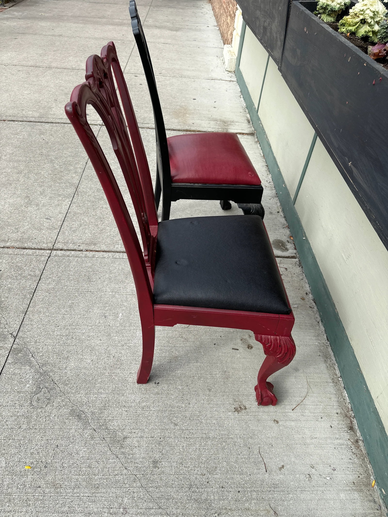 1940s Pair of English Chippendale Style Ball and Claw Foot Dining Chairs - 10