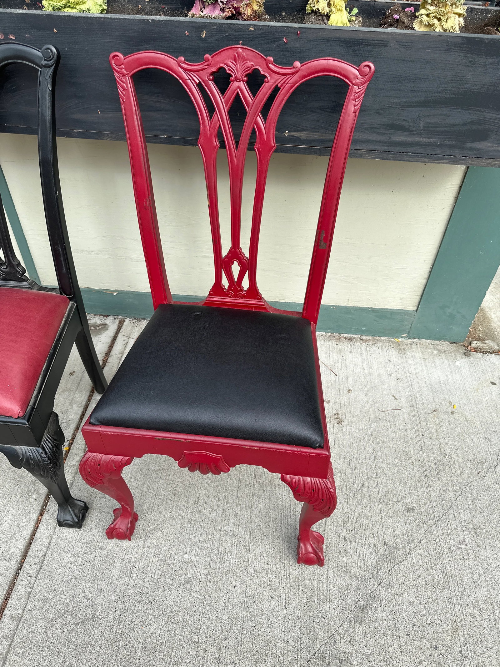 1940s Pair of English Chippendale Style Ball and Claw Foot Dining Chairs - 6