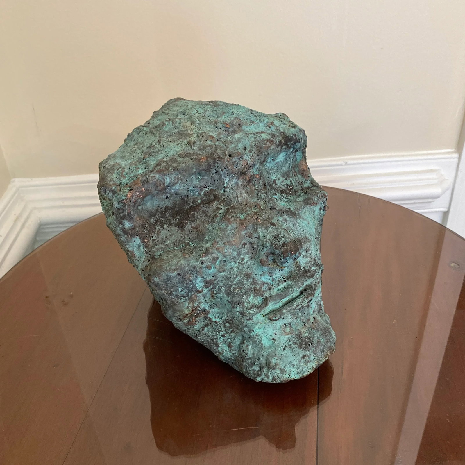 Early 21st Century Bronze Artist Made Brutalist Style Head Bust Sculpture - 2