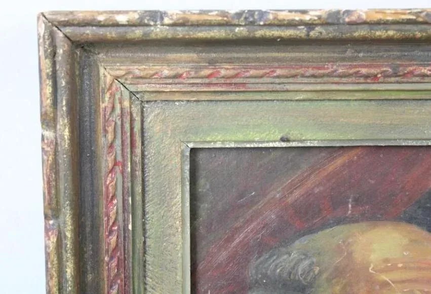 Framed Portuguese 19th Century Oil Portrait Painting of a Bearded Religious Man With Red Robes and S - 3