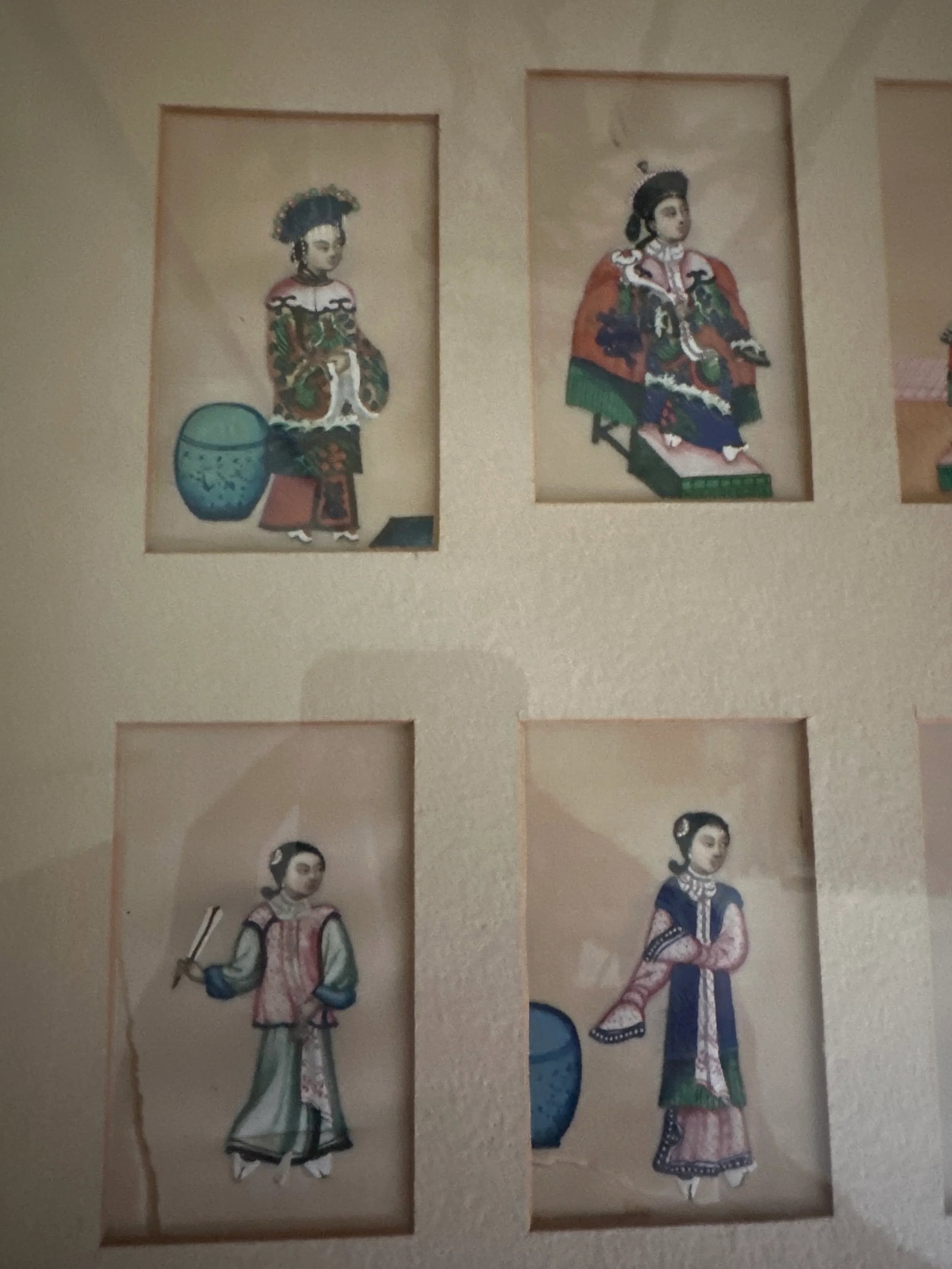 Framed 19th Century Well Executed Chinese Costume Watercolors - 10