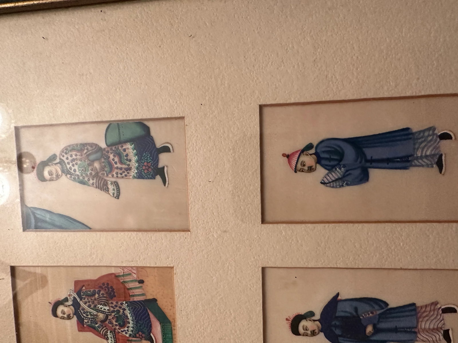 Framed 19th Century Well Executed Chinese Costume Watercolors - 6