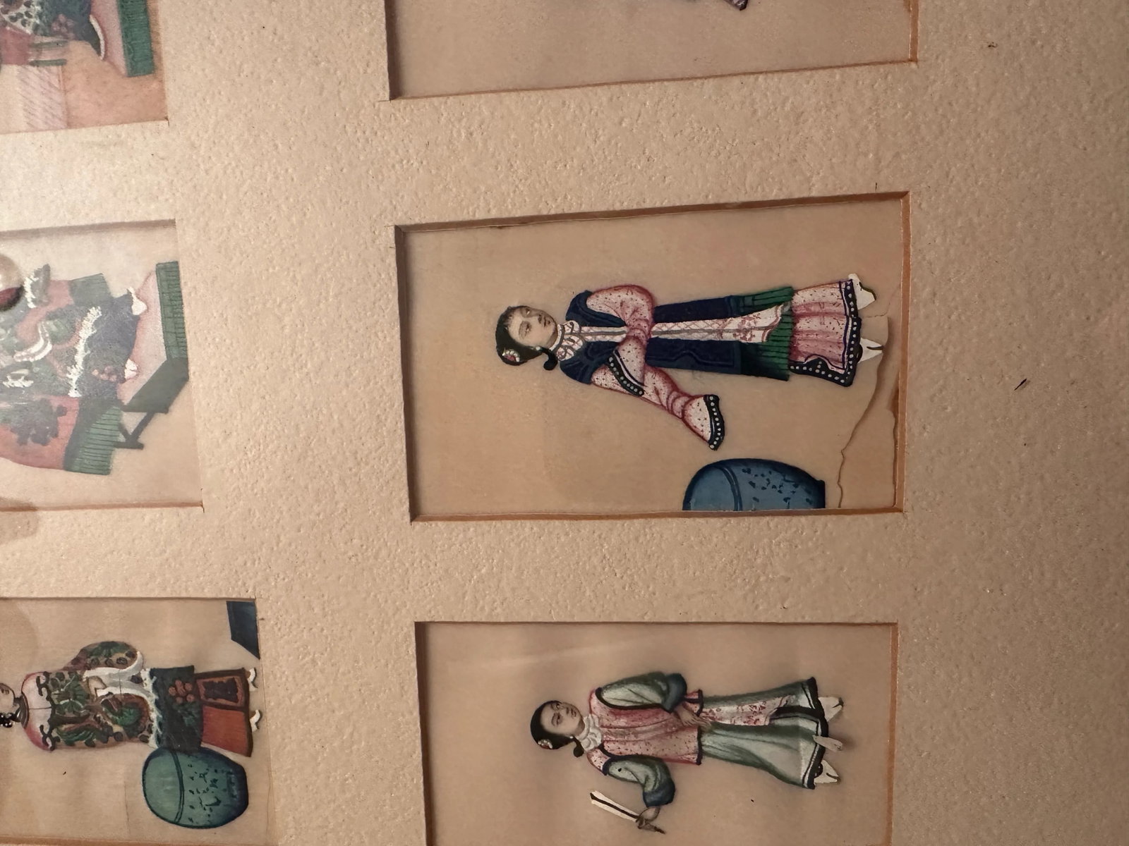 Framed 19th Century Well Executed Chinese Costume Watercolors - 8
