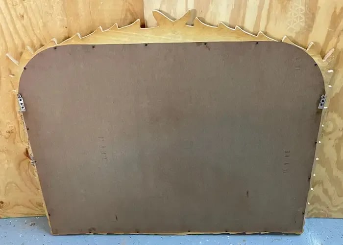 Late 20th Century Bleached Palmette Rectangular Mirror, in the Style of Serge Roche - 2