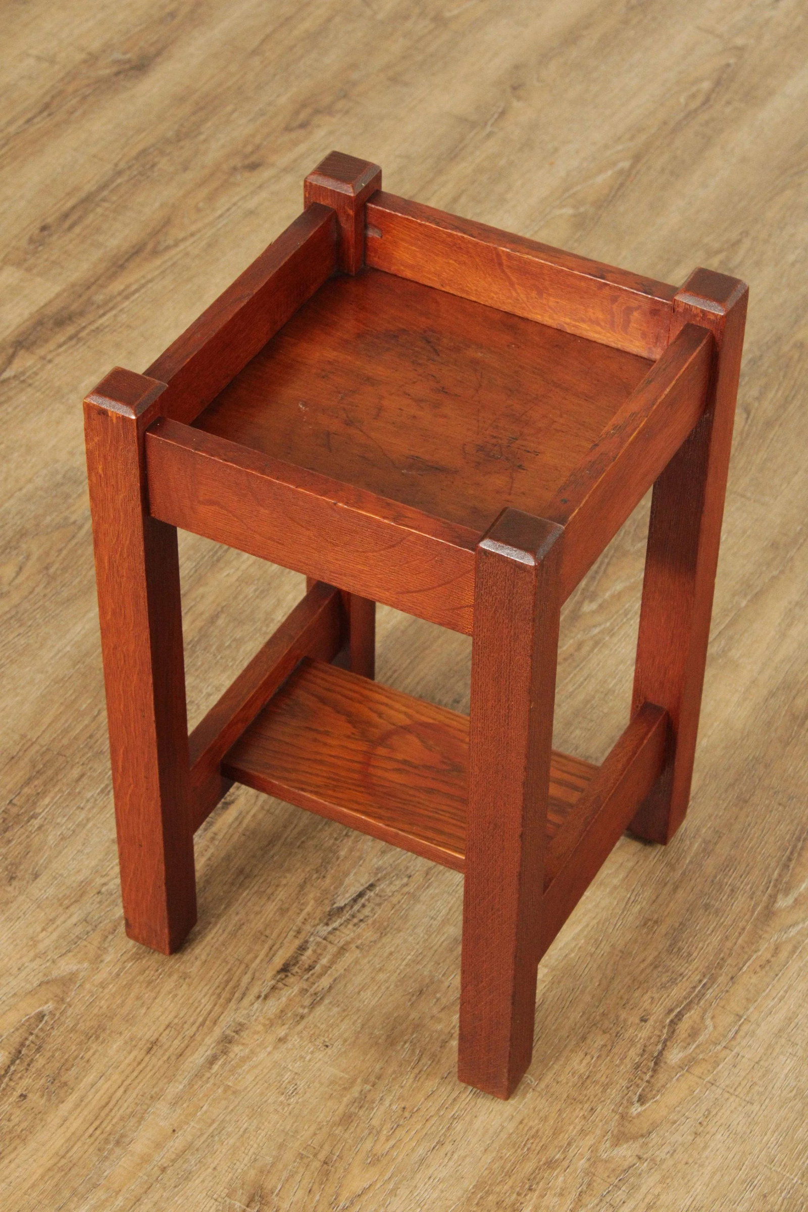 Antique L. & J.G. Stickley Mission Oak Plant Stand - 2