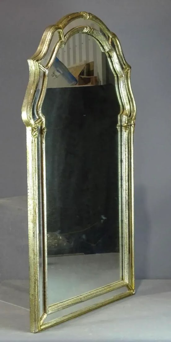 Vintage 1990s Venetian Style Silvered La Barge Mirror - 7