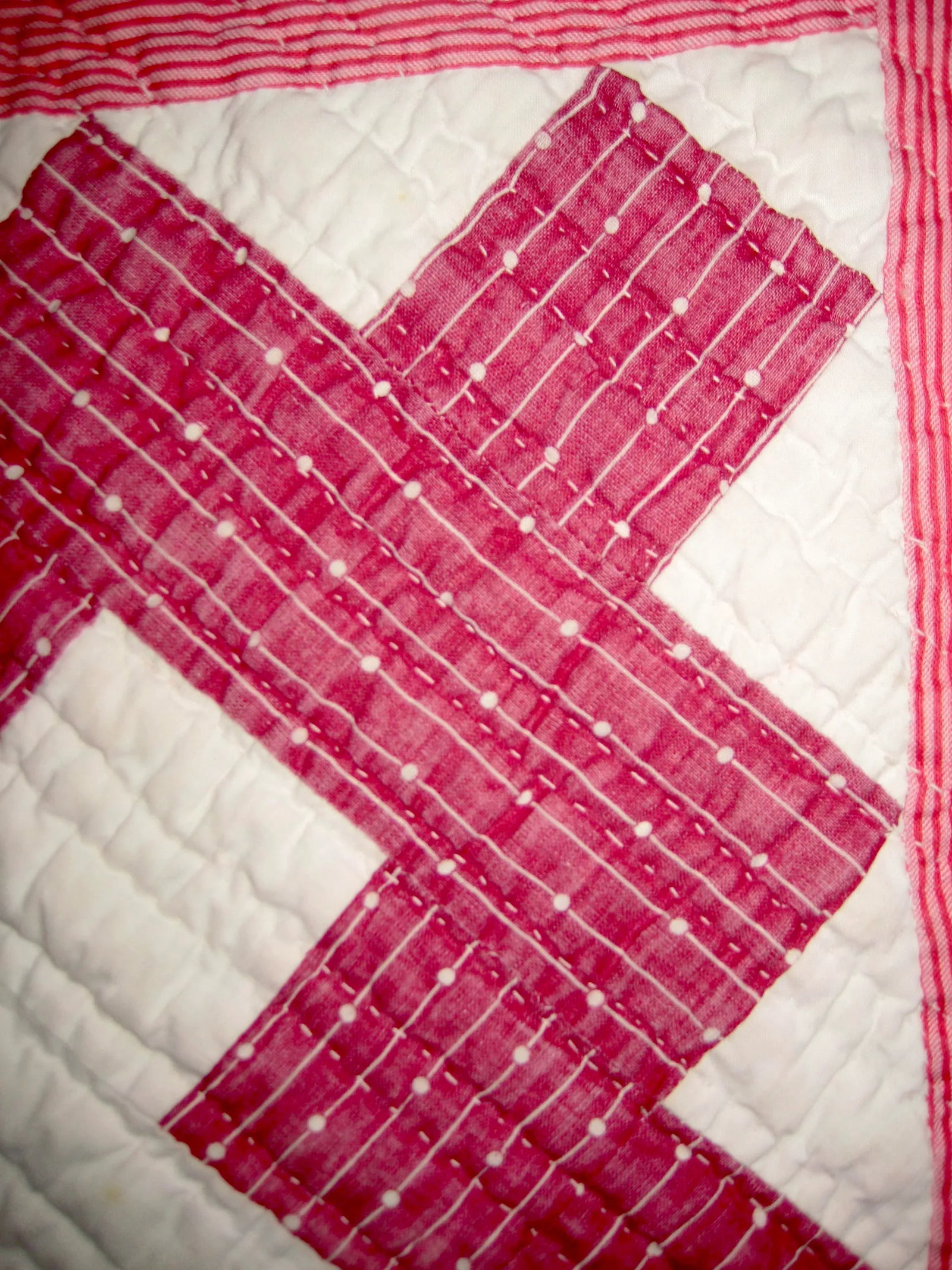 Antique Amish American Check Quilt - 3