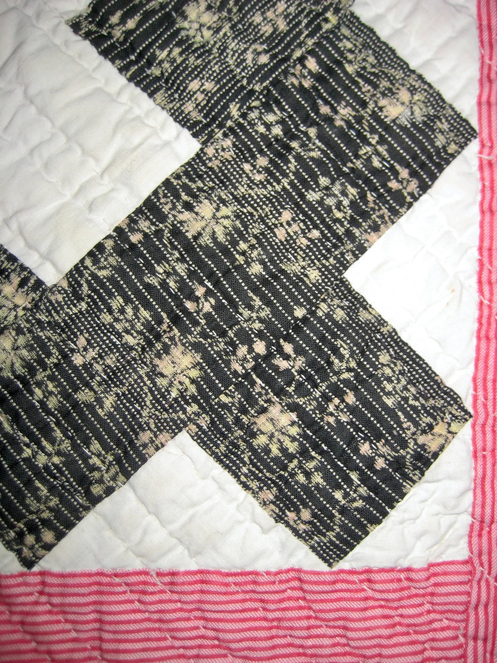 Antique Amish American Check Quilt - 4