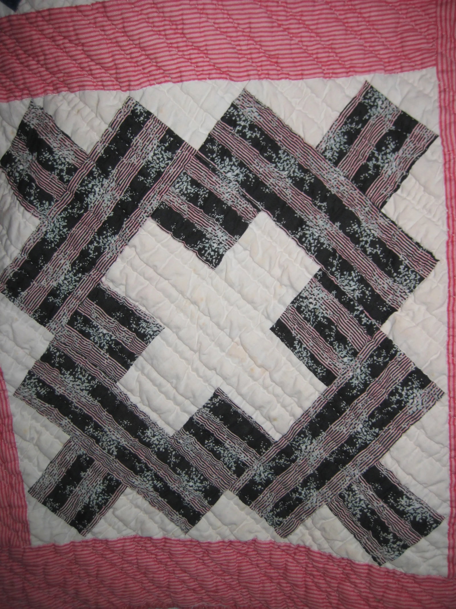 Antique Amish American Check Quilt - 5