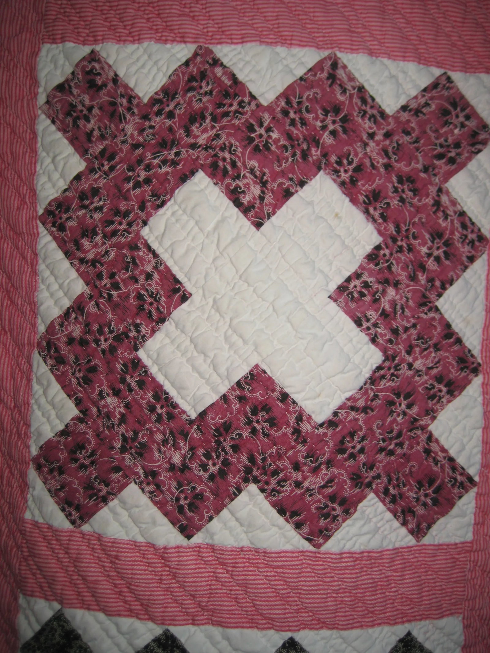 Antique Amish American Check Quilt - 7
