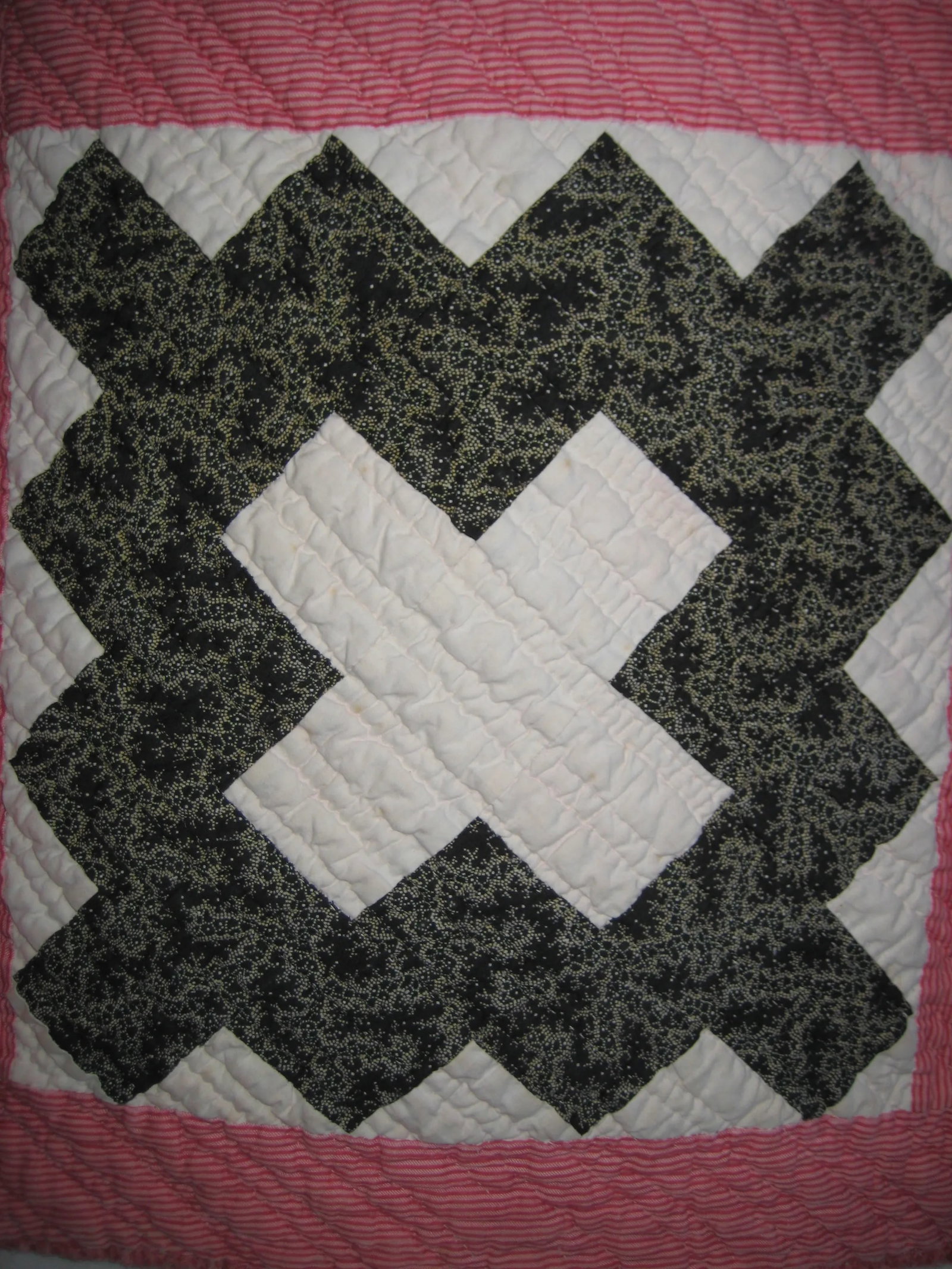 Antique Amish American Check Quilt - 8
