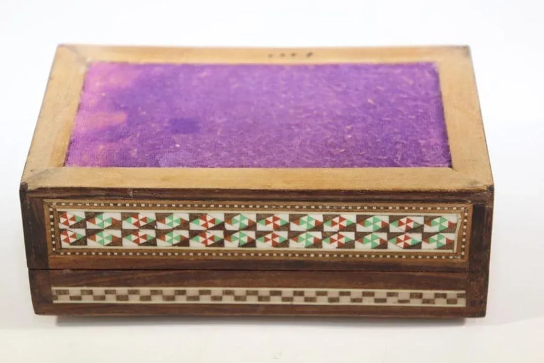 1940s Antique Fine Micro Mosaic Moorish Inlaid Decorative Box - 11