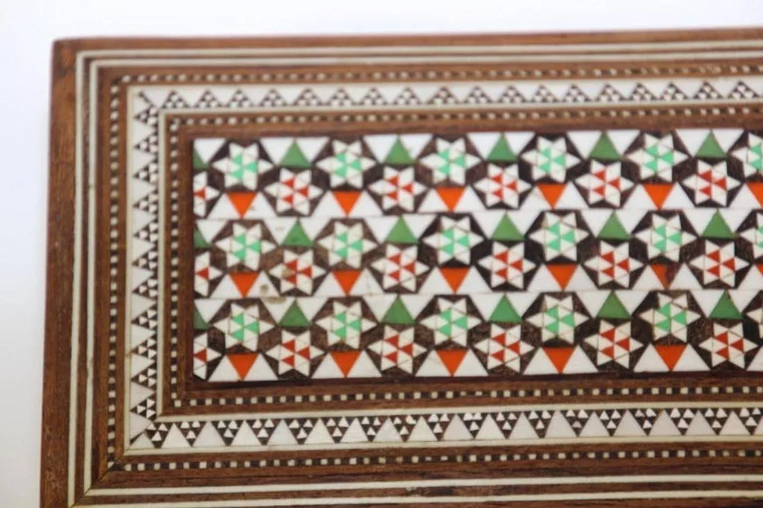 1940s Antique Fine Micro Mosaic Moorish Inlaid Decorative Box - 6