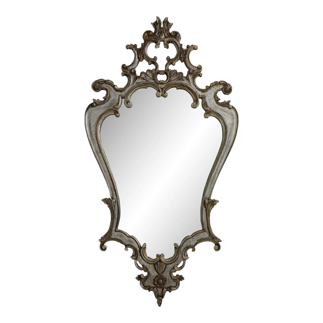 Labarge Vintage Silver Gilt Italian Mirror: Age: C.1960s Details: Stunning Decorator Mirror High Quality Construction Italian Design Nice Gilt Wood Frame Condition: Excellent Original Finish & Condition Size: 25.5w x 2d x 48h Condition: