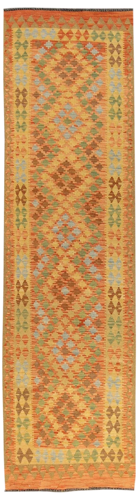 Modern Kilim Rug, 2'10" X 10'1": Modern handwoven Kilim. Excellent condition. Condition: Imperfections: No Imperfections Origin: Pakistan Materials & Techniques: Wool Details: Country of Origin: Pakistan Rug Construction: