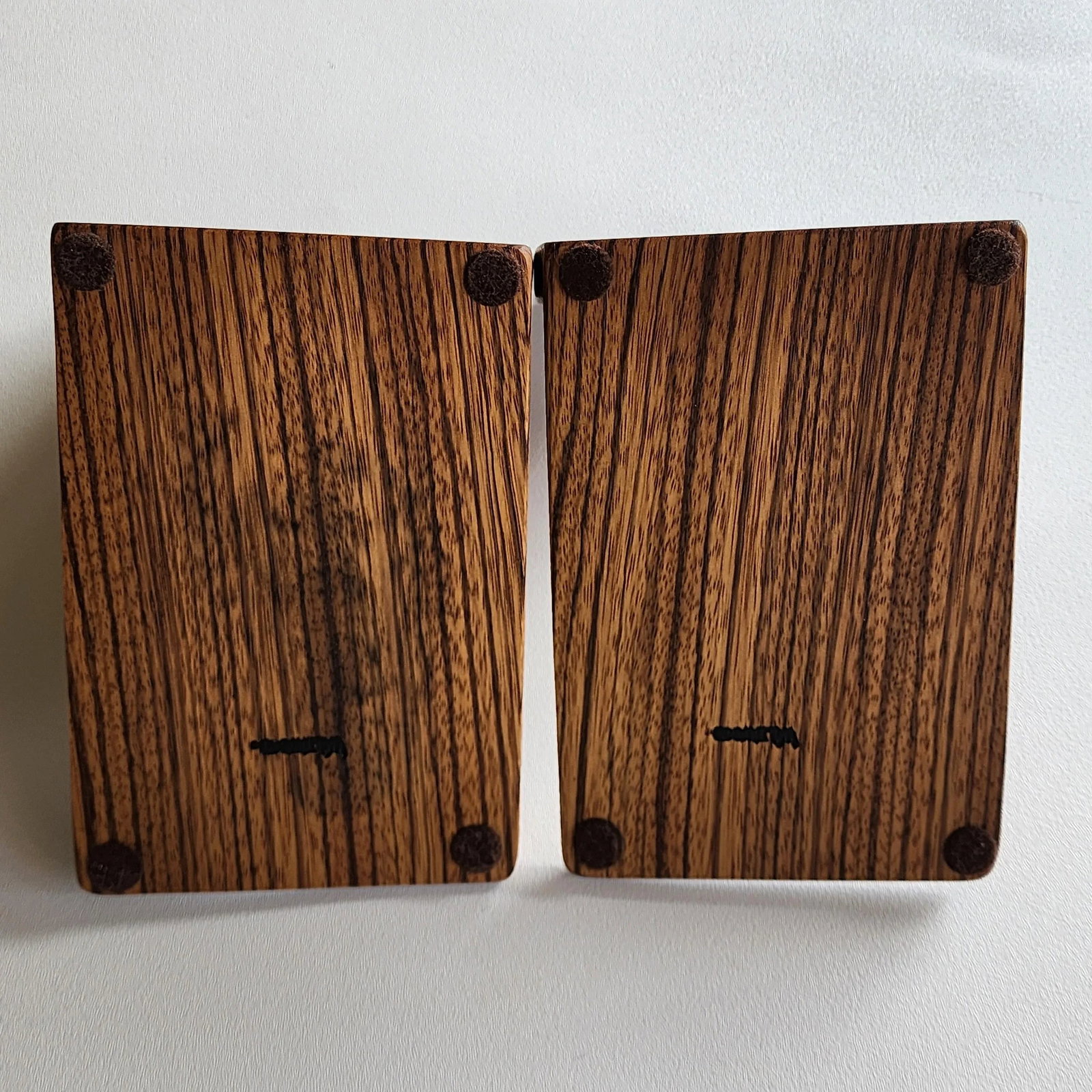 Vintage 80's Inlaid Wood Mosaic Bookends by Wildwood, Set of Two - 6