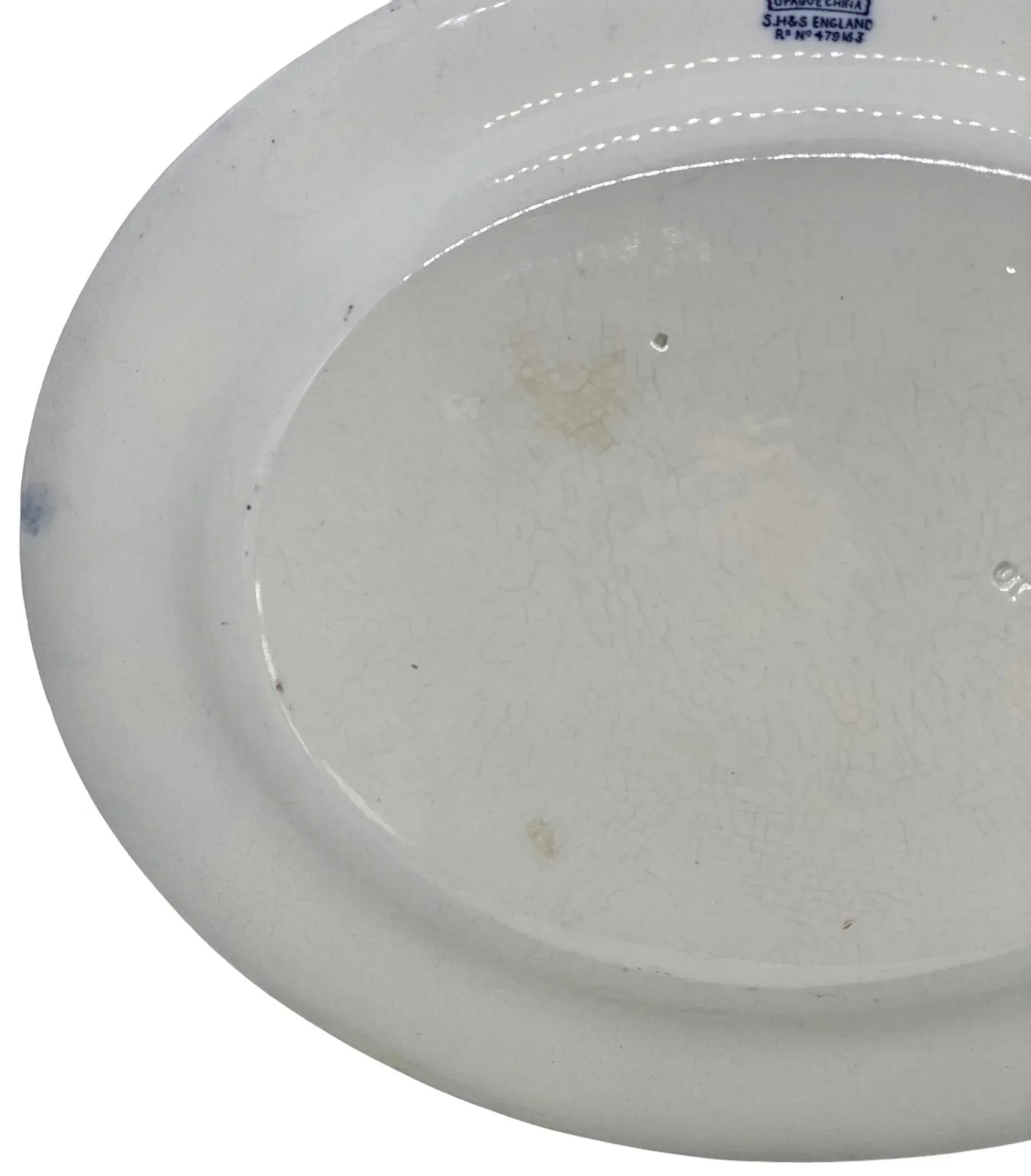 Antique Early 20th Century Sampson, Hancock & Sons Flaxman Blue Oval Serving Platter - 8