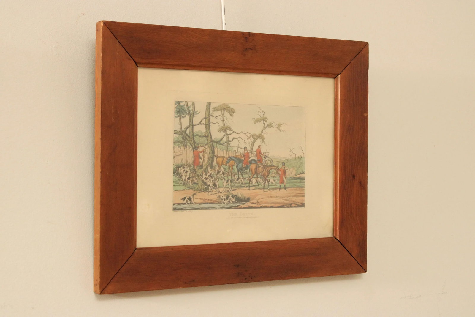 Antique English Fox Hunting Etchings, Custom Framed - A Pair - 3