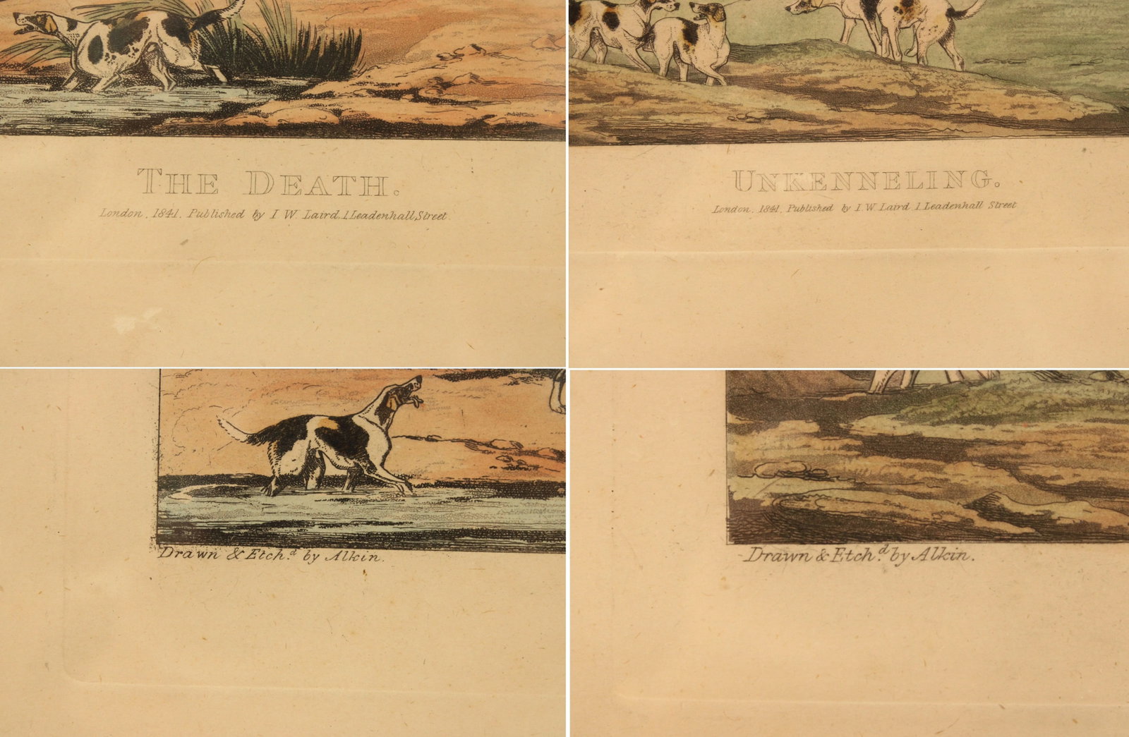 Antique English Fox Hunting Etchings, Custom Framed - A Pair - 6